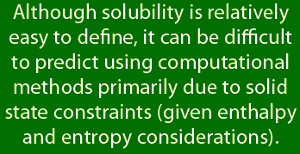 Solubility in Pharmaceutical R&D: Predictions and Reality
